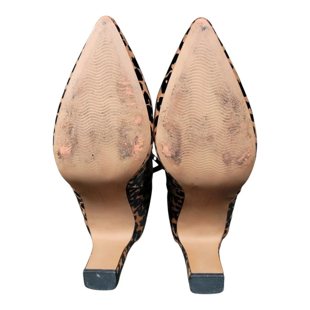 Steve Madden Jenn Pointed Toe Annimal Print‎ Ankle Boots Size 8 Fall Fashion